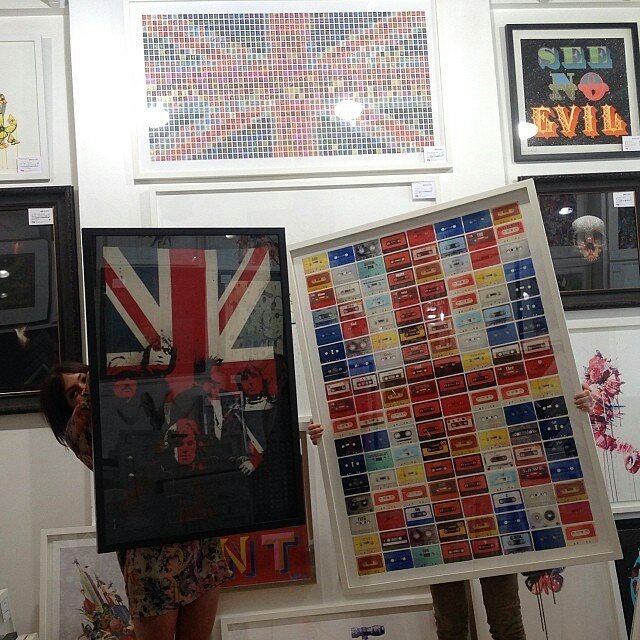 Fresh frames at the gallery, punk Union Jack and cassette tape grid