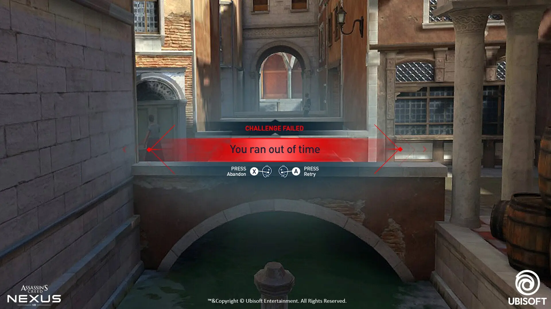 Challenge failed state with abandon and retry prompts