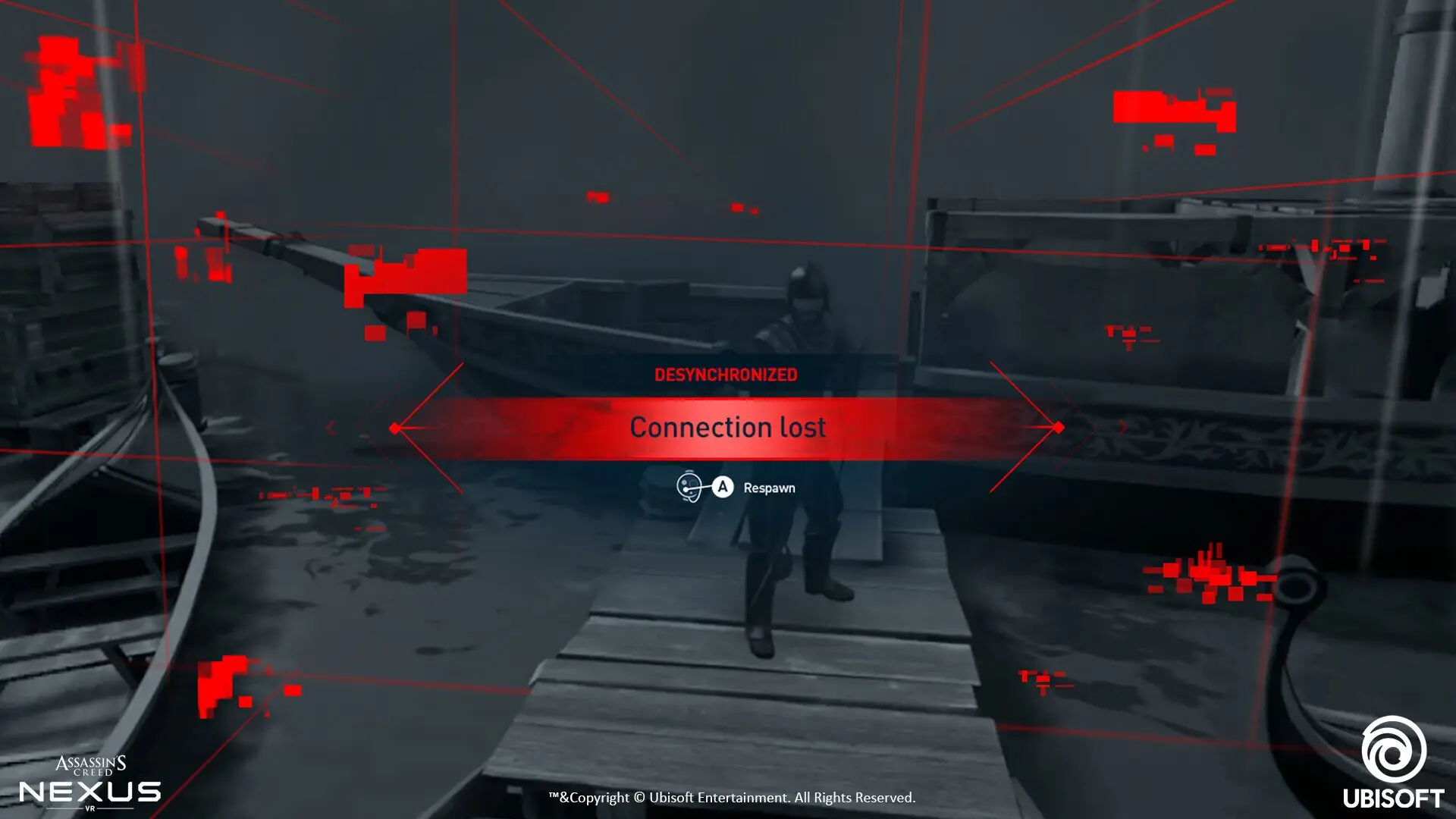 Desynchronized: connection lost, with the red glitch treatment