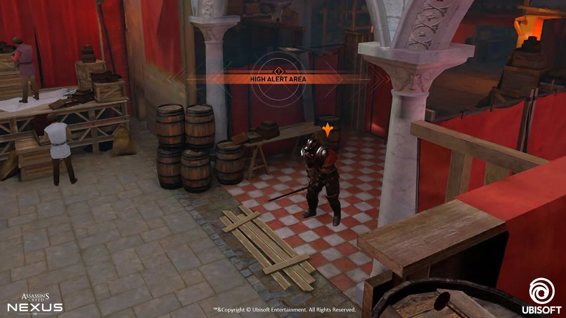 High Alert stealth warning, framed in the world